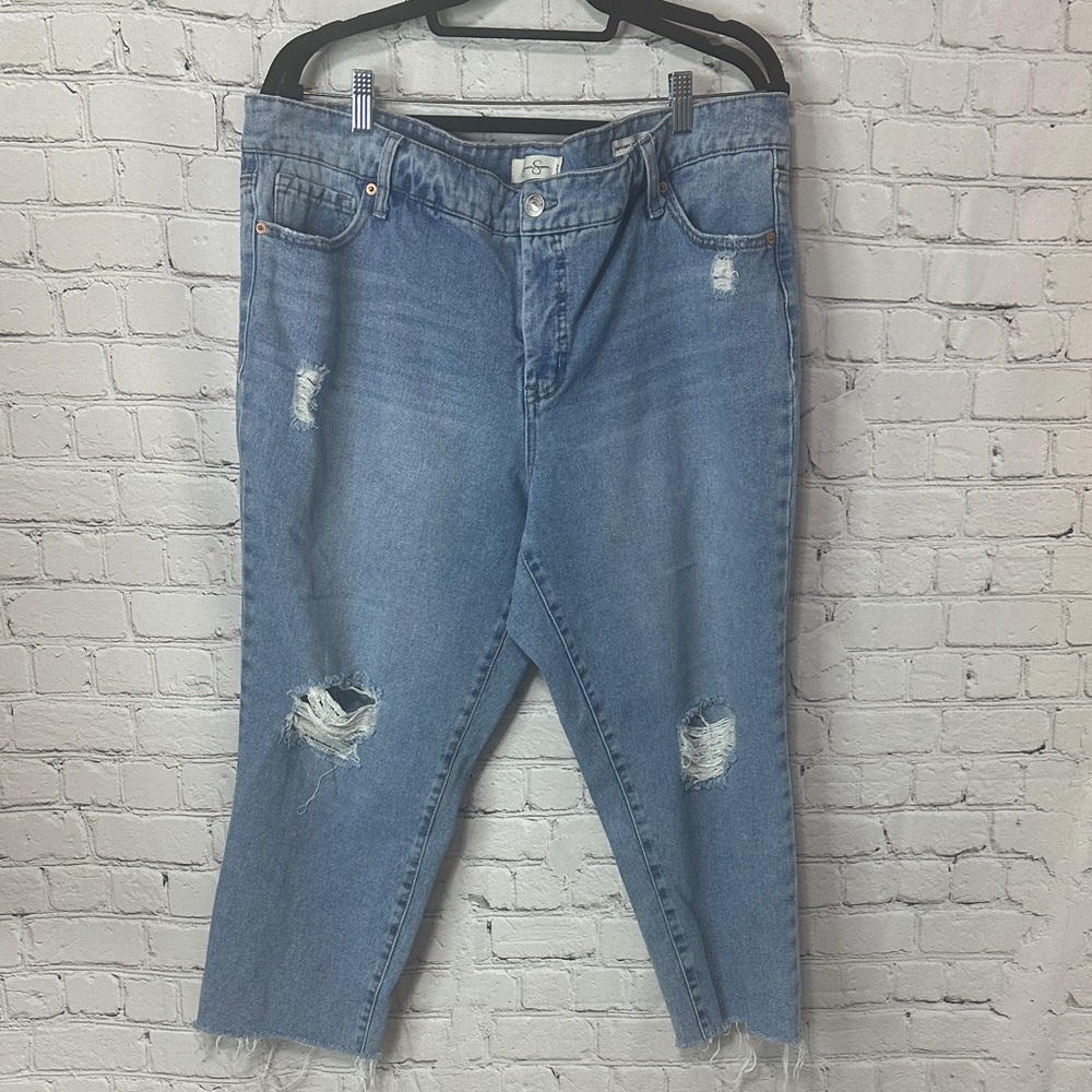 Jessica Simpson High Rise Straight Cropped Jeans 16W